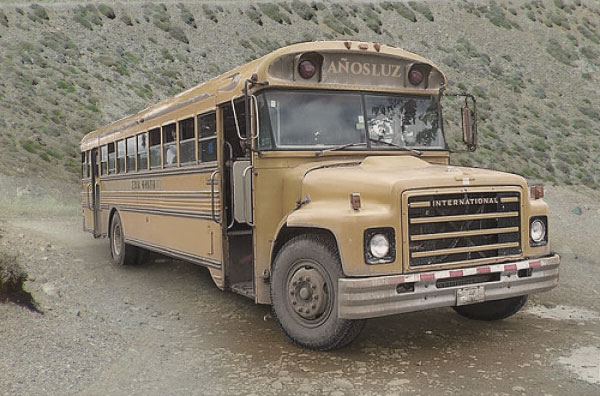 Imagen del mítico autobus de Años Luz en los años 80